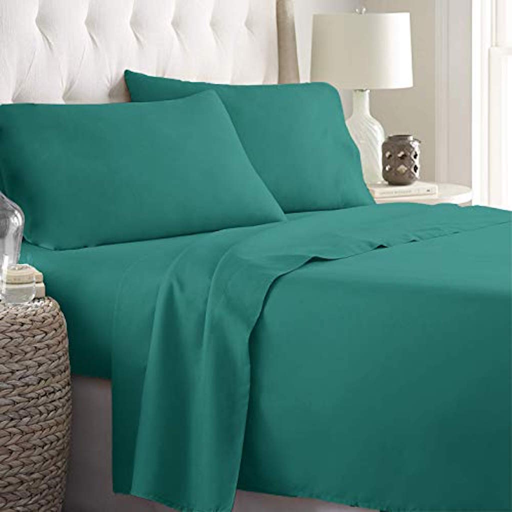 Set completo letto matrimoniale singole con lenzuola tinta unita in 100 cotone - Foto 123 di 142