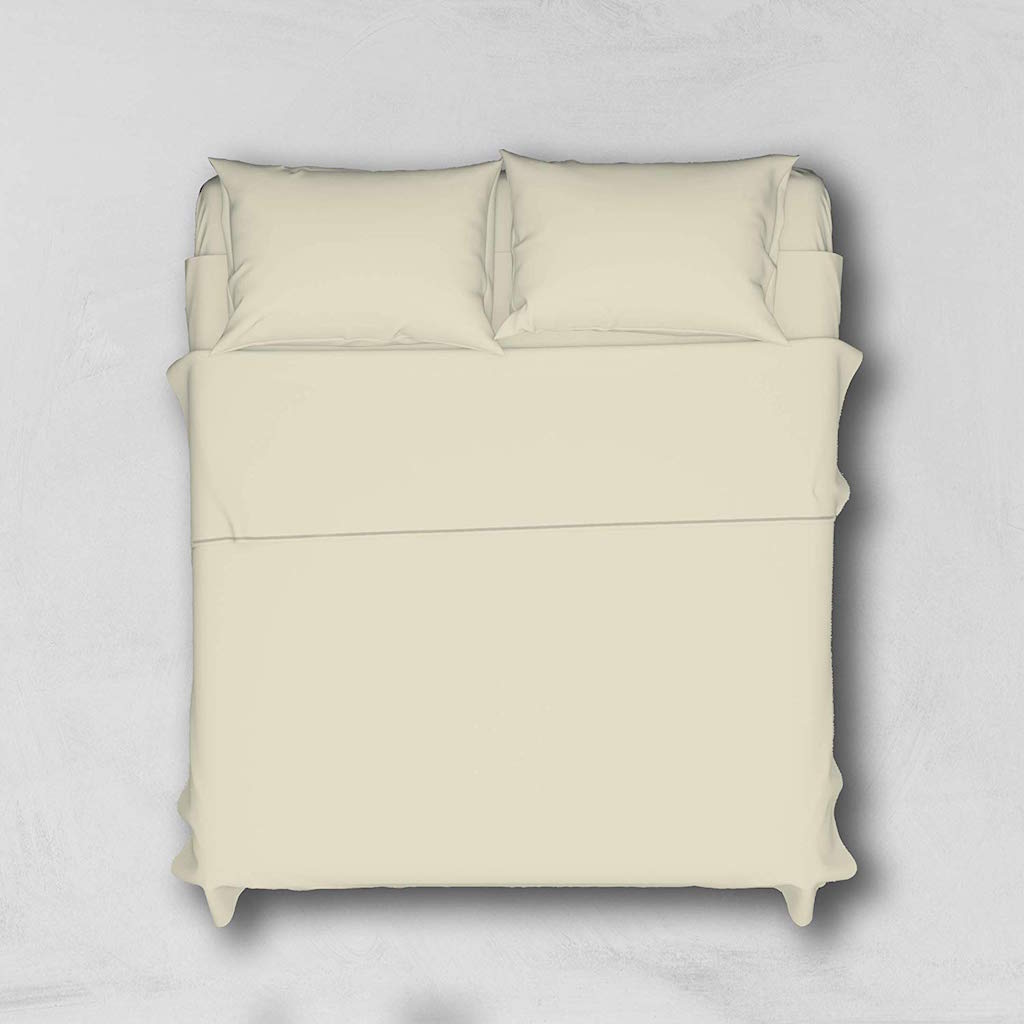 Set completo letto matrimoniale singole con lenzuola tinta unita in 100 cotone - Foto 98 di 142