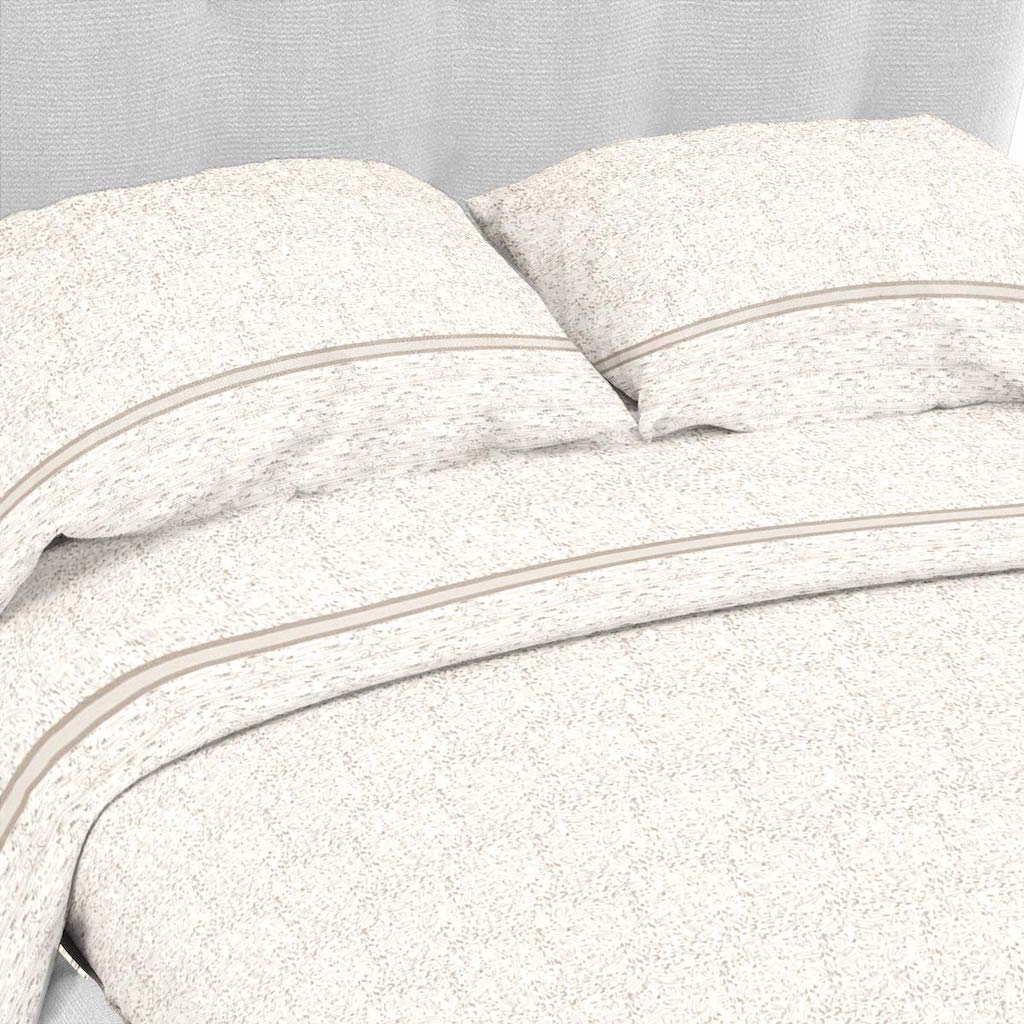 Set completo letto matrimoniale singole lenzuola con angoli in 100 Marzia cotone