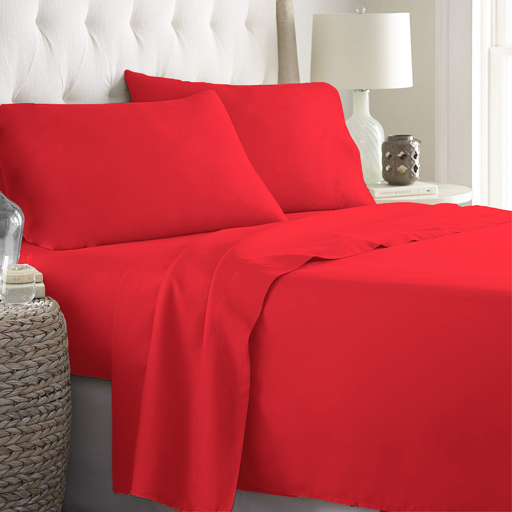 Set completo letto matrimoniale singole con lenzuola tinta unita in 100 cotone - Foto 110 di 142