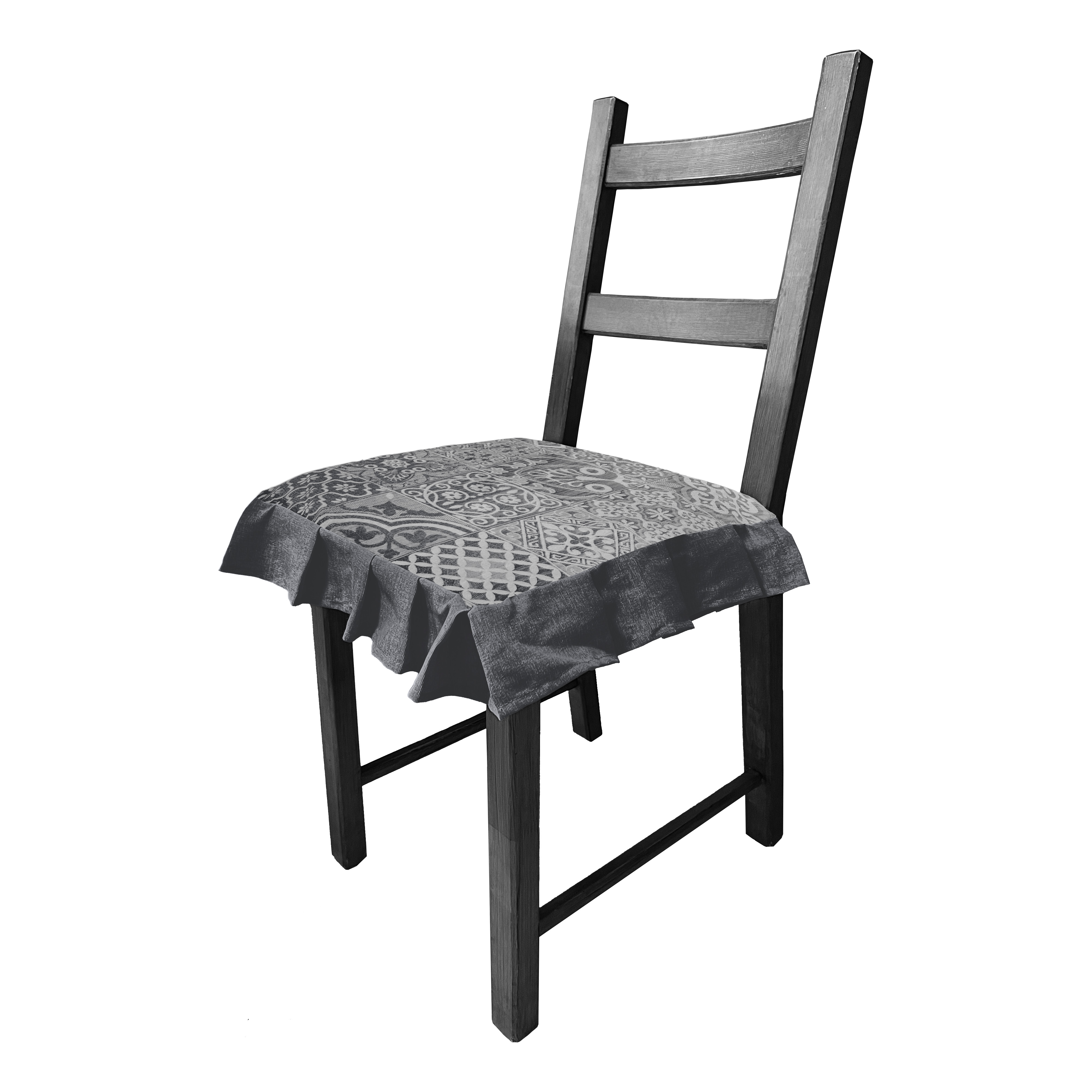 Set cuscini coprisedia con volant in Jacquard sfoderabile made in italy - Foto 17 di 28