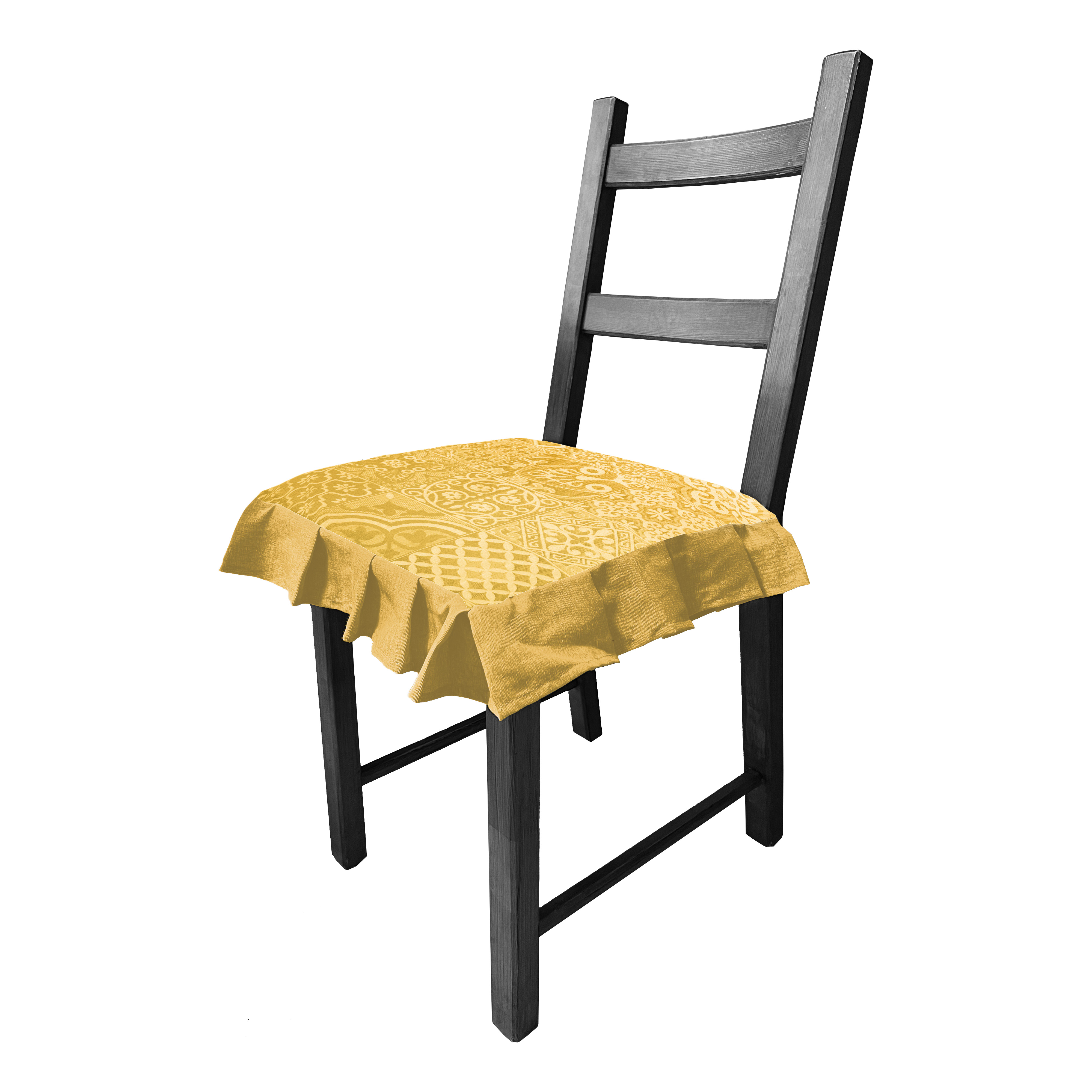 Set cuscini coprisedia con volant in Jacquard sfoderabile made in italy - Foto 21 di 28