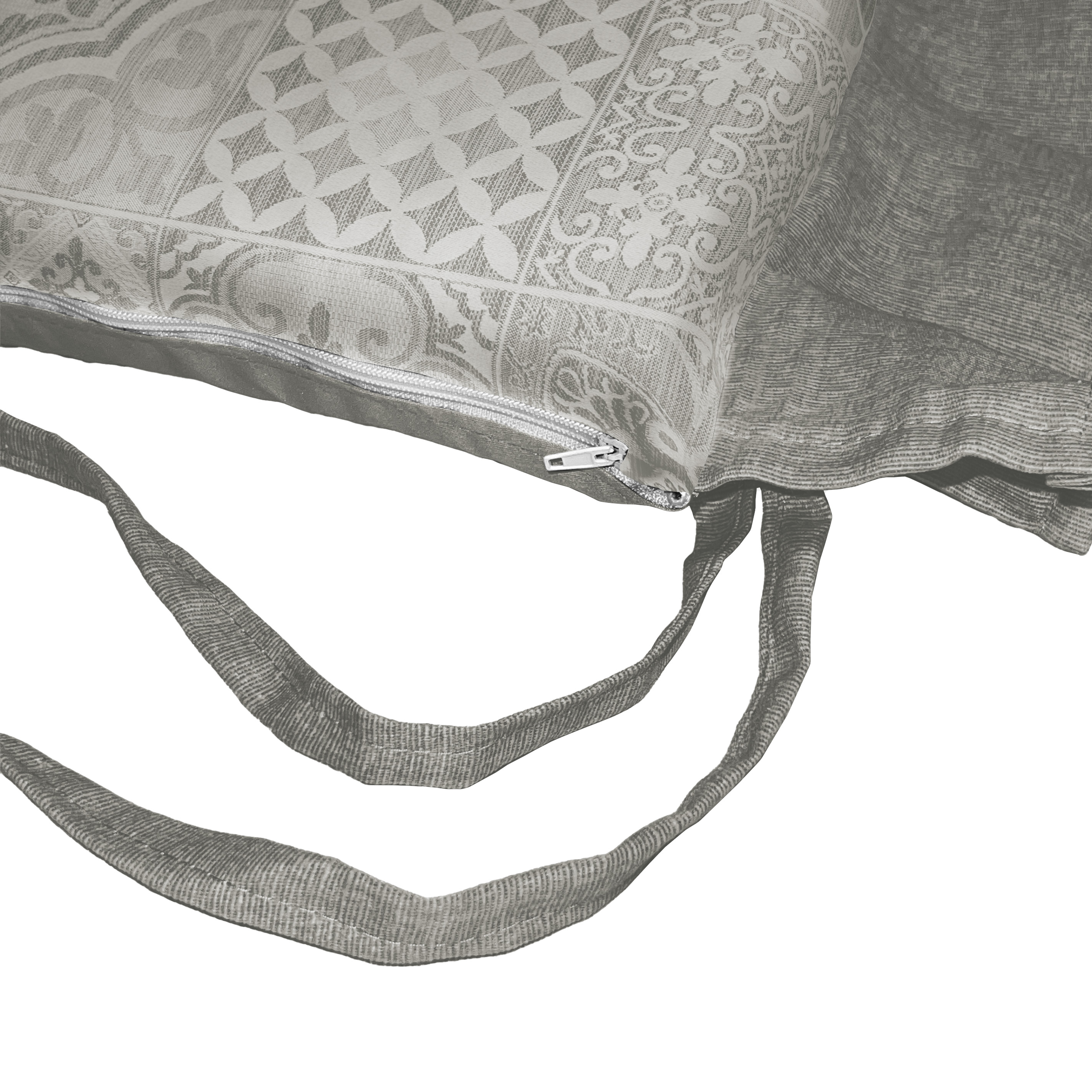 Set cuscini coprisedia con volant in Jacquard sfoderabile made in italy - Foto 15 di 28