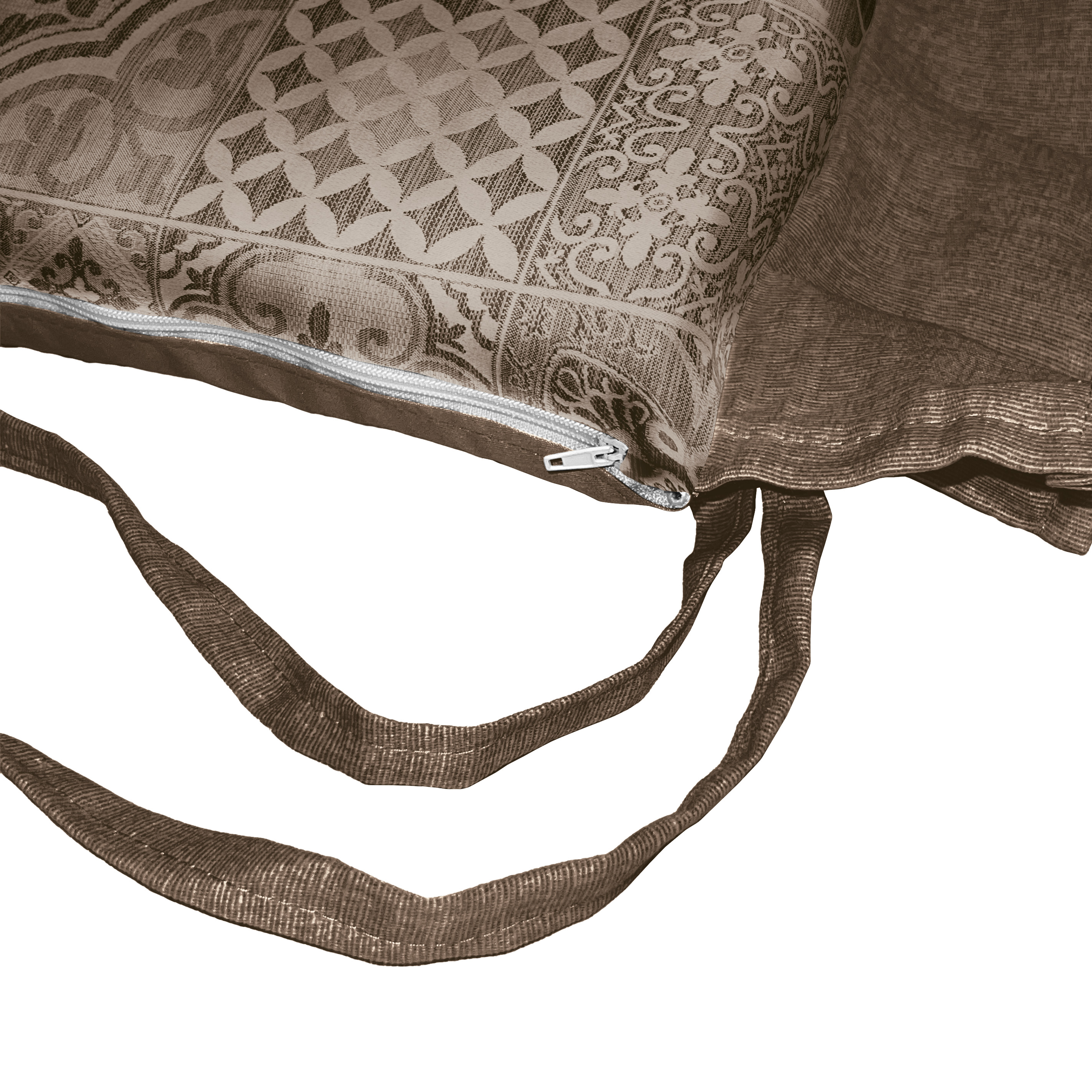 Set cuscini coprisedia con volant in Jacquard sfoderabile made in italy - Foto 27 di 28