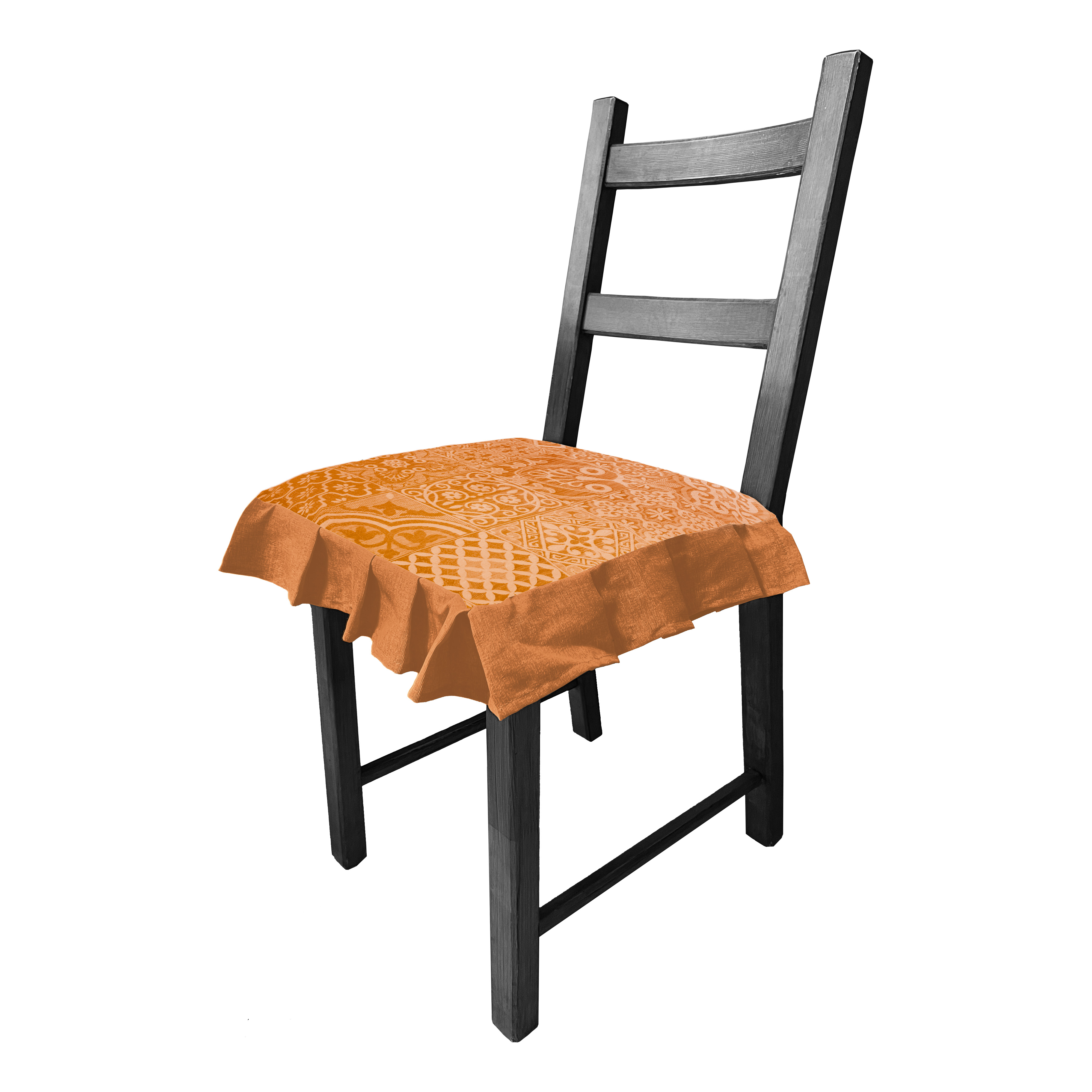 Set cuscini coprisedia con volant in Jacquard sfoderabile made in italy - Foto 5 di 28